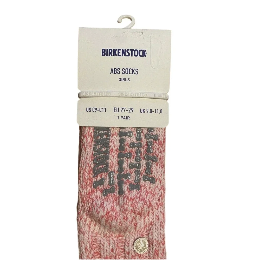 Birkenstock Girls Crystal Pink Abs Socks - C9-C11